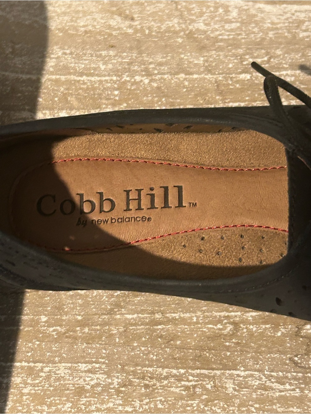 Cobb Hill by New Balance Black Perforated Oxford Flats - Picture 2 of 5